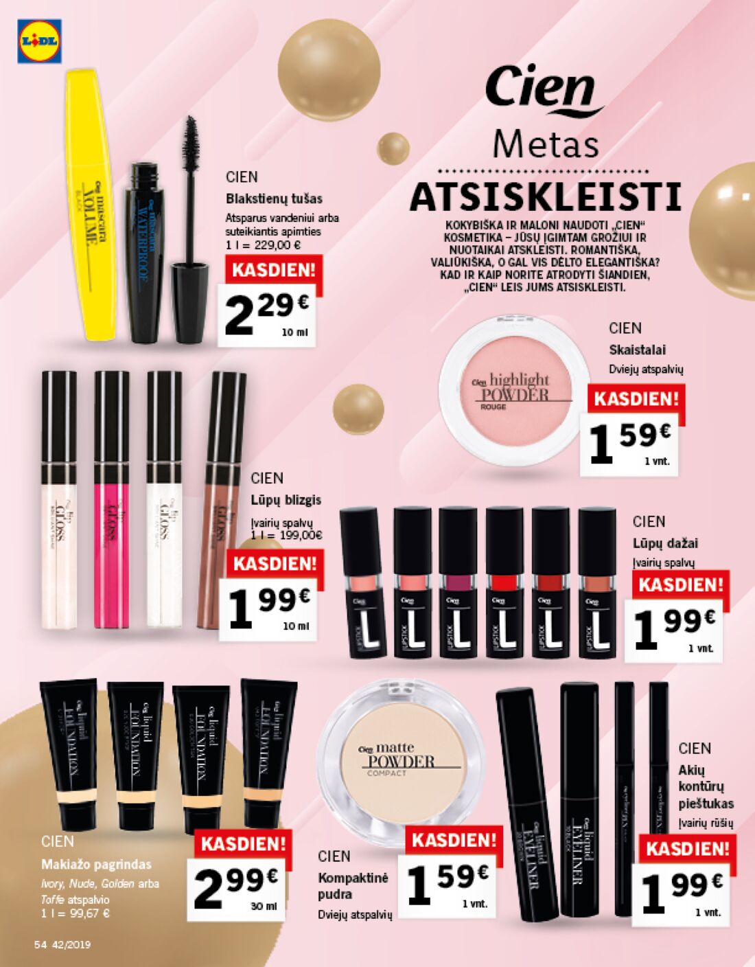 Lidl savaitinis leidinys akcijos nuo 
  2019-10-14 iki 
  2019-10-20 | Leidinukas.lt puslapis 54