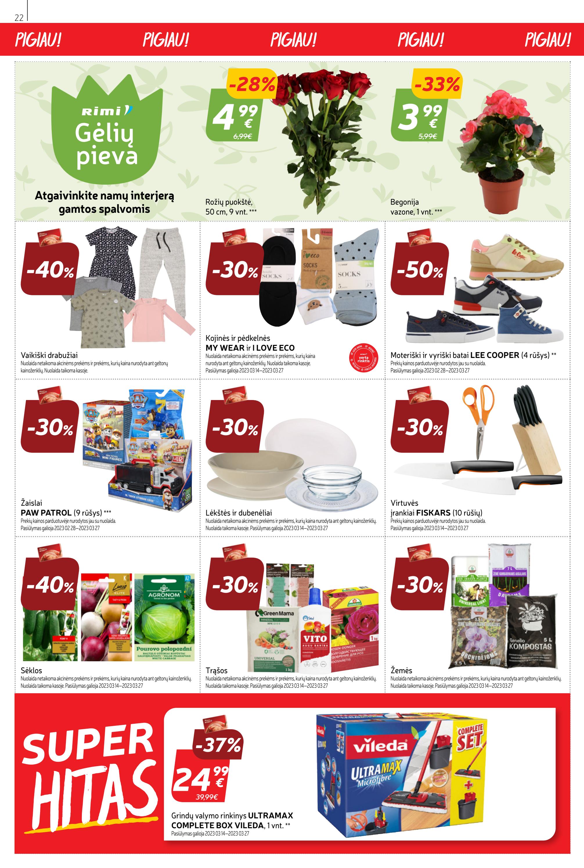 Rimi savaitinis leidinys akcijos nuo 
  2023-03-14 iki 
  2023-03-20 | Leidinukas.lt puslapis 22