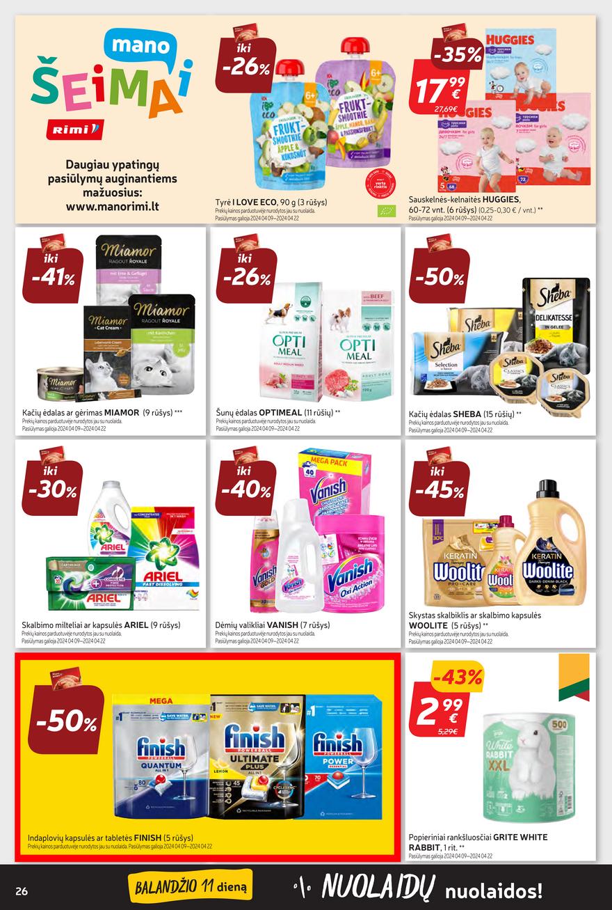 Rimi savaitinis leidinys akcijos nuo 
  2024-04-09 iki 
  2024-04-15 | Leidinukas.lt puslapis 26