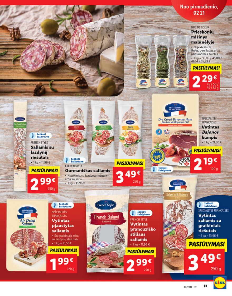 Lidl maisto prekių pasiūlymai akcijos nuo 
  2022-02-21 iki 
  2022-02-27 | Leidinukas.lt puslapis 13