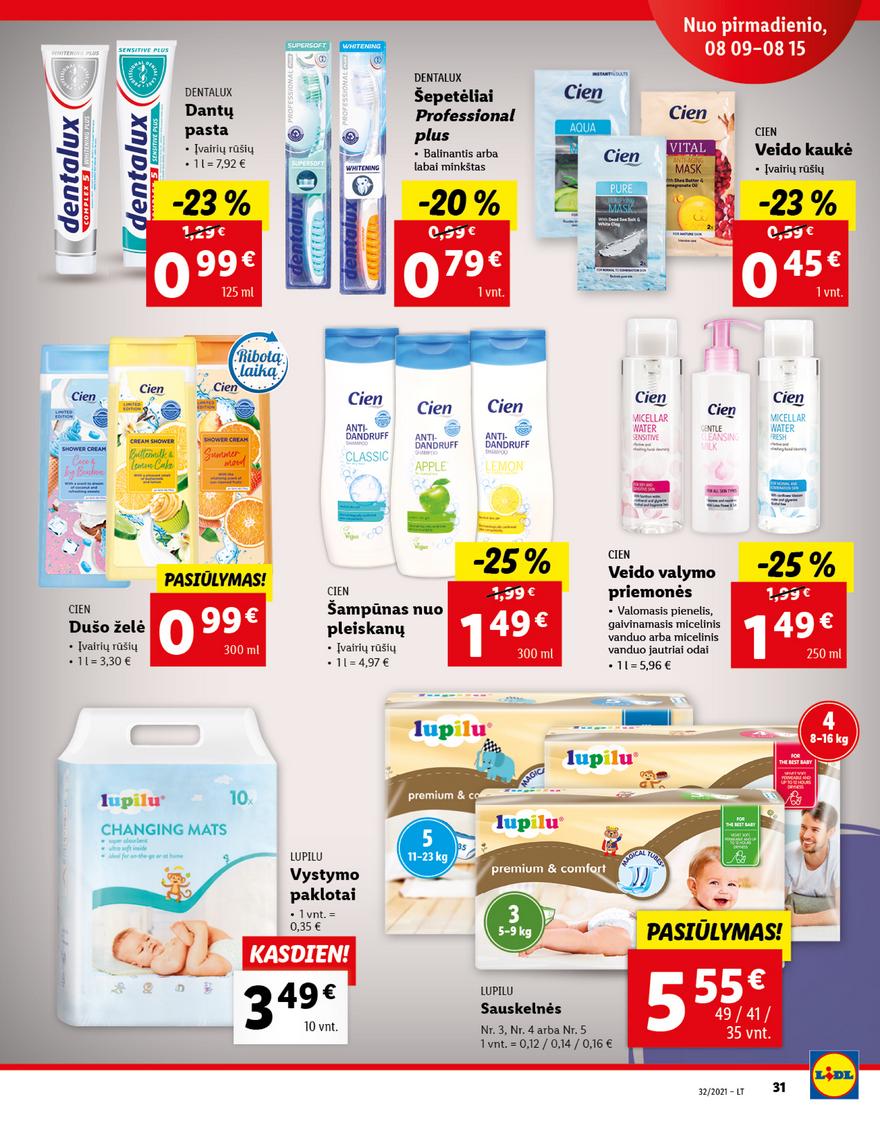 Lidl maisto prekių pasiūlymai akcijos nuo 
  2021-08-09 iki 
  2021-08-15 | Leidinukas.lt puslapis 31