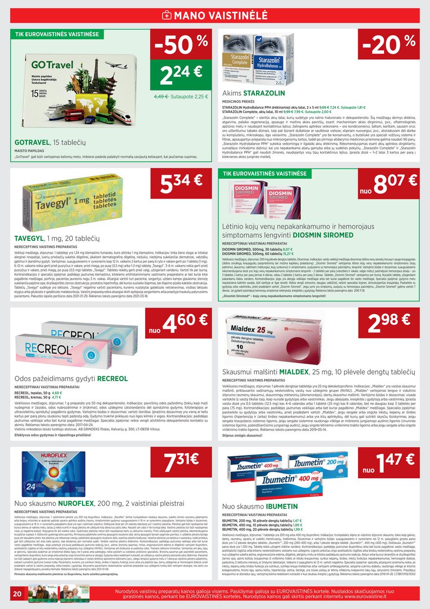 Euro vaistinė leidinys akcijos nuo 
  2021-05-01 iki 
  2021-05-31 | Leidinukas.lt puslapis 20