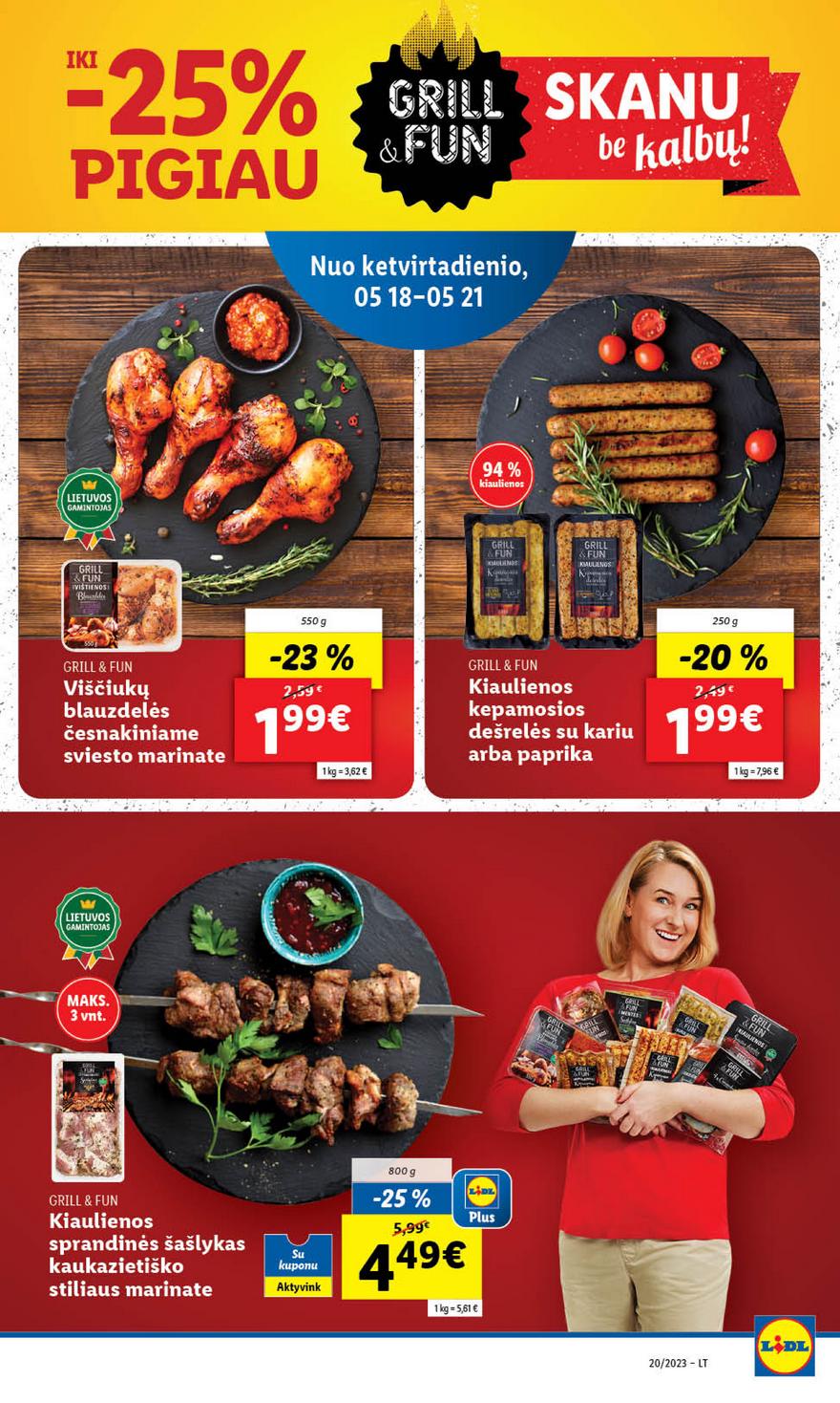 Lidl maisto prekių pasiūlymai akcijos nuo 
  2023-05-15 iki 
  2023-05-21 | Leidinukas.lt puslapis 12