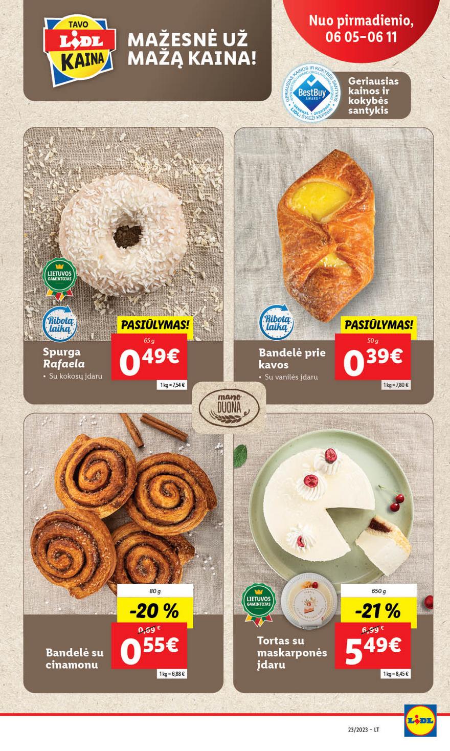 Lidl pasiūlymai akcijos nuo 
  2023-06-05 iki 
  2023-06-11 | Leidinukas.lt puslapis 14
