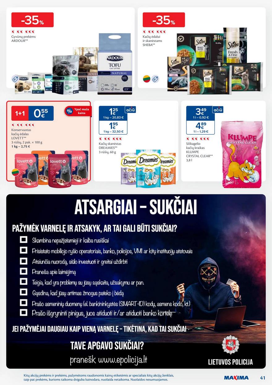 Maxima savaitinis leidinys 31 akcijos nuo 
  2025-07-29 iki 
  2025-08-04 | Leidinukas.lt puslapis 41
