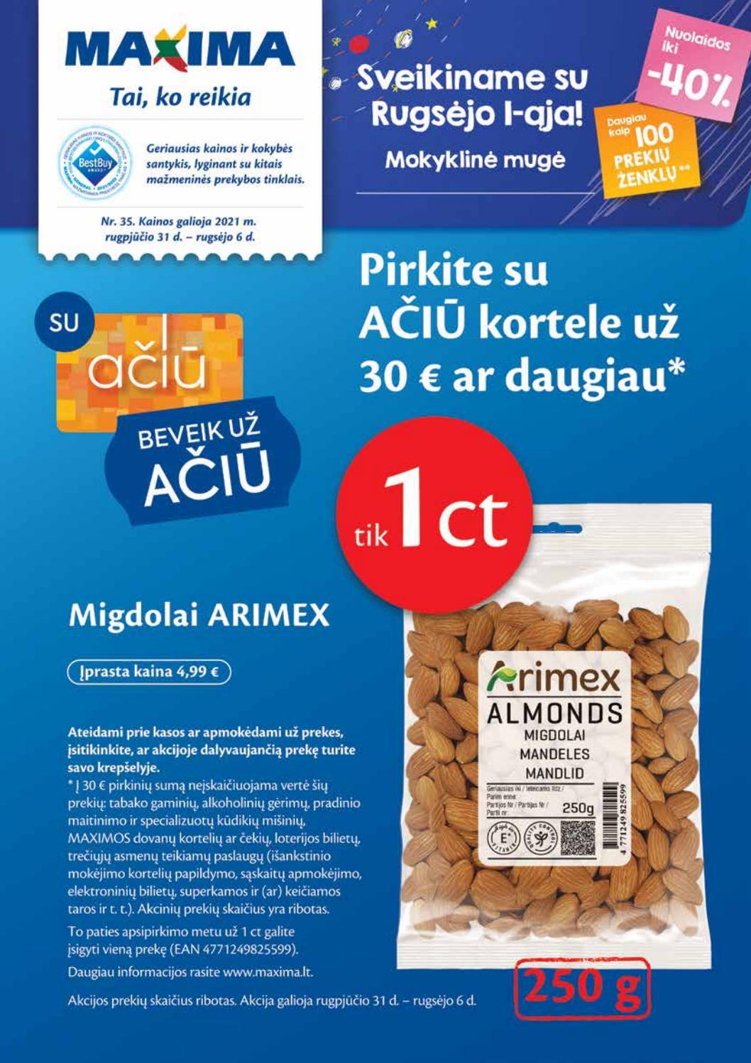 Maxima kaininis leidinys akcijos nuo 
  2021-08-31 iki 
  2021-09-06 | Leidinukas.lt puslapis 1