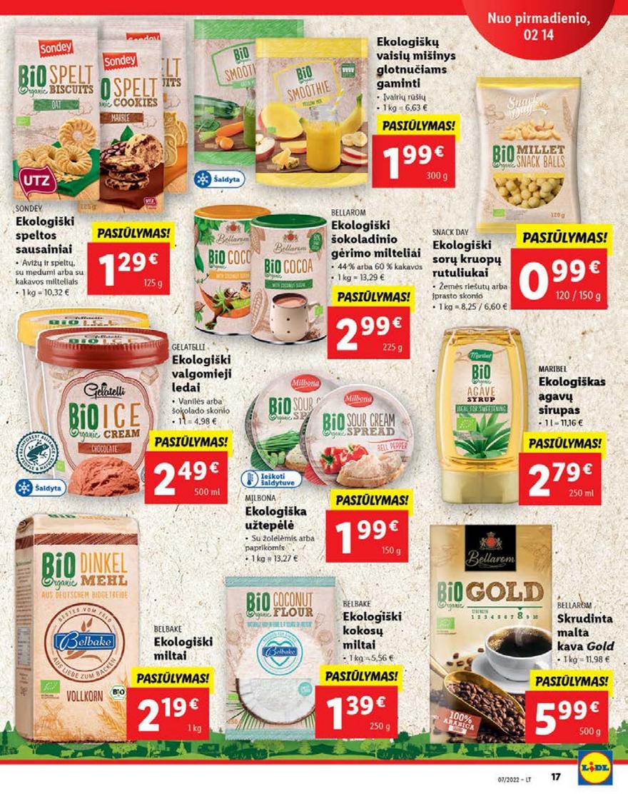 Lidl maisto prekių pasiūlymai akcijos nuo 
  2022-02-14 iki 
  2022-02-20 | Leidinukas.lt puslapis 17
