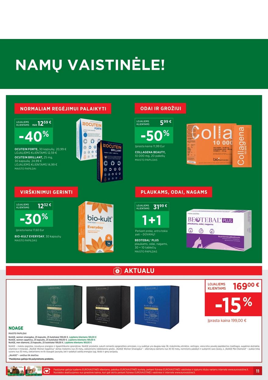 Euro vaistinė katalogas akcijos nuo 
  2025-10-01 iki 
  2025-10-31 | Leidinukas.lt puslapis 11