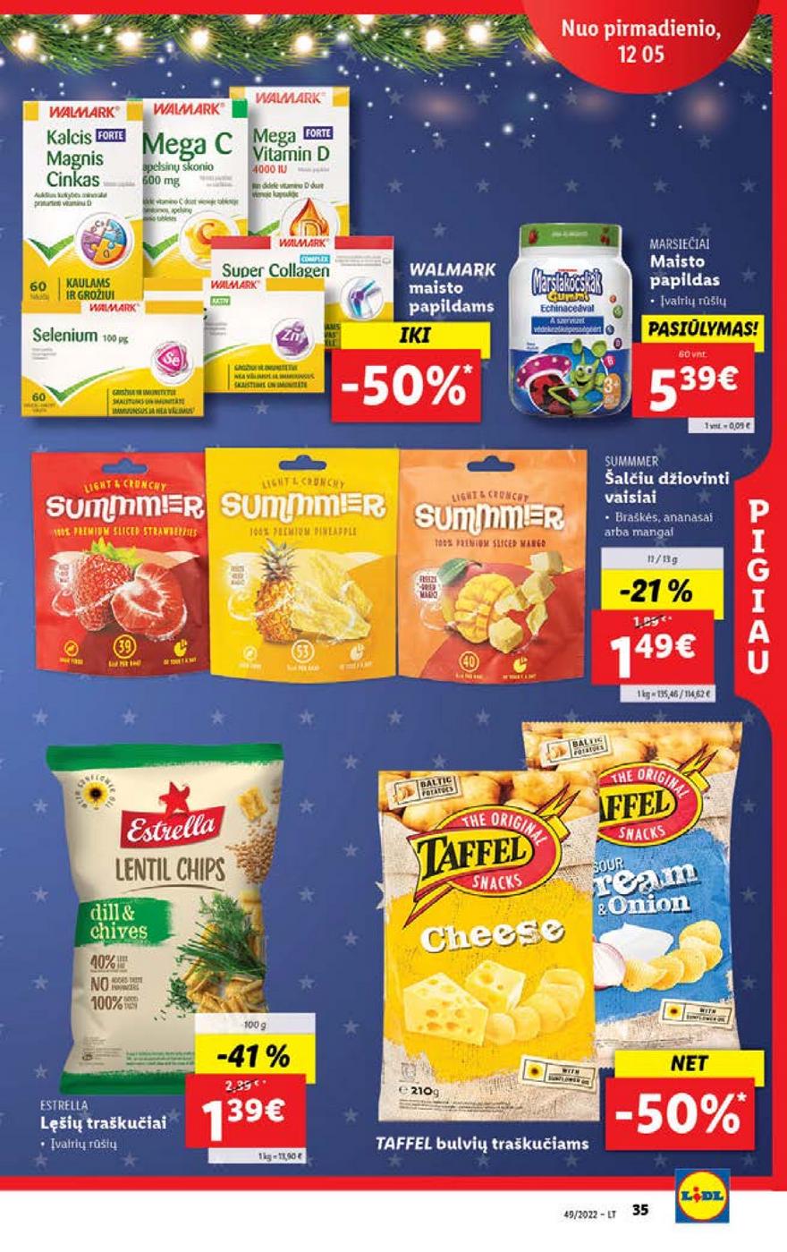 Lidl pasiūlymai akcijos nuo 
  2022-12-05 iki 
  2022-12-11 | Leidinukas.lt puslapis 35