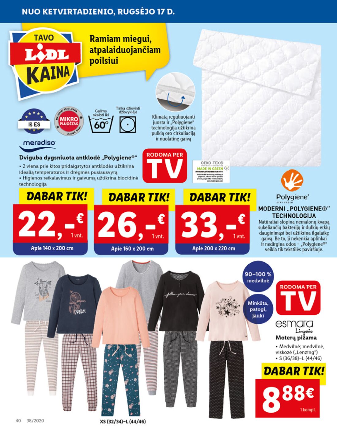 Lidl savaitinis leidinys akcijos nuo 
  2020-09-14 iki 
  2020-09-20 | Leidinukas.lt puslapis 40