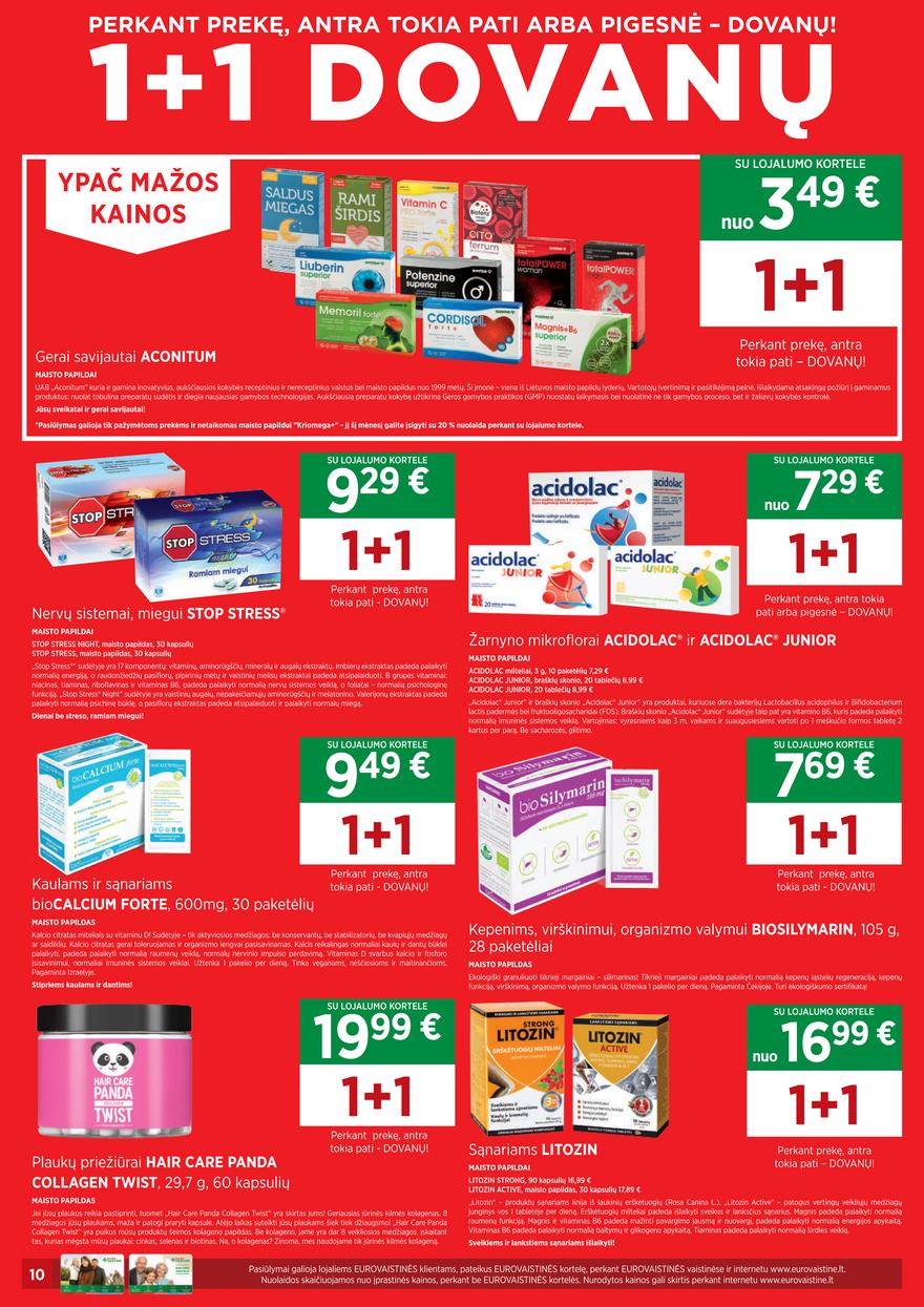 Euro vaistinė leidinys akcijos nuo 
  2021-10-01 iki 
  2021-11-03 | Leidinukas.lt puslapis 10