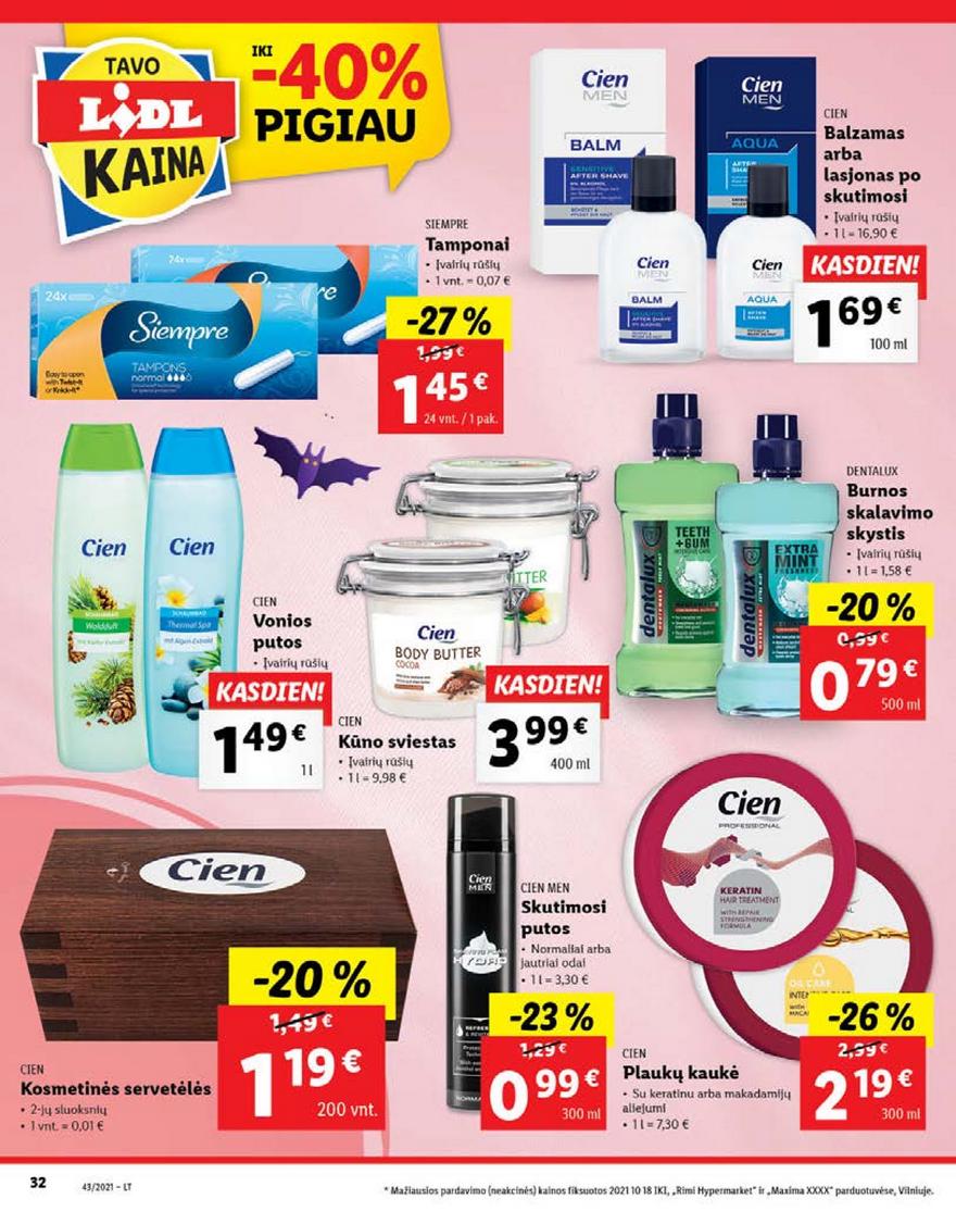 Lidl pasiūlymai akcijos nuo 
  2021-10-25 iki 
  2021-10-31 | Leidinukas.lt puslapis 32