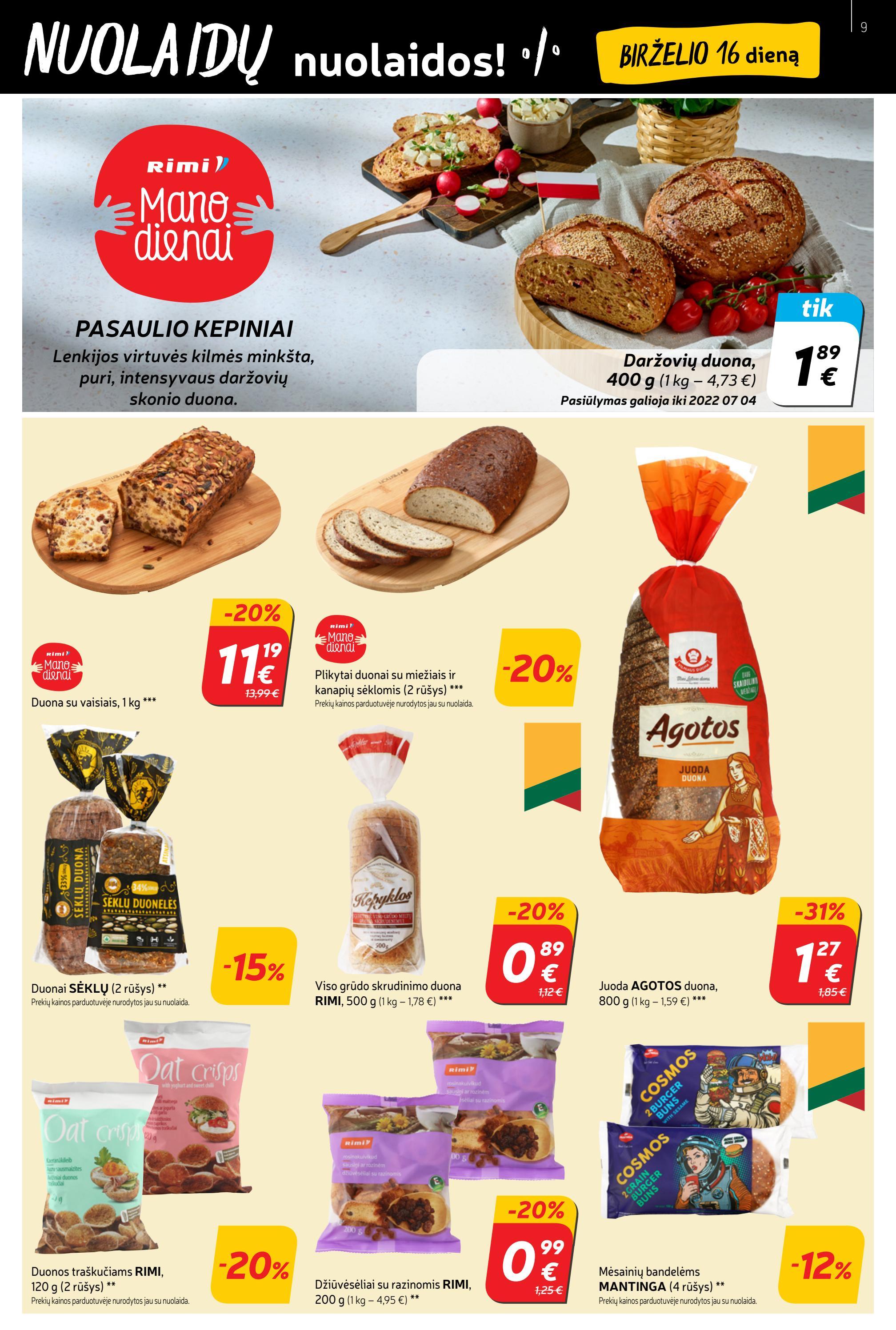 Rimi savaitinis leidinys akcijos nuo 
  2022-06-14 iki 
  2022-06-20 | Leidinukas.lt puslapis 9