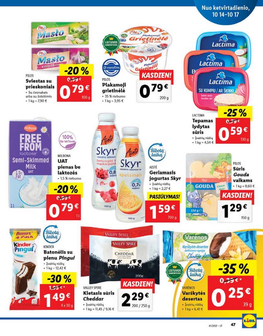 Lidl maisto prekių pasiūlymai akcijos nuo 
  2021-10-11 iki 
  2021-10-17 | Leidinukas.lt puslapis 47