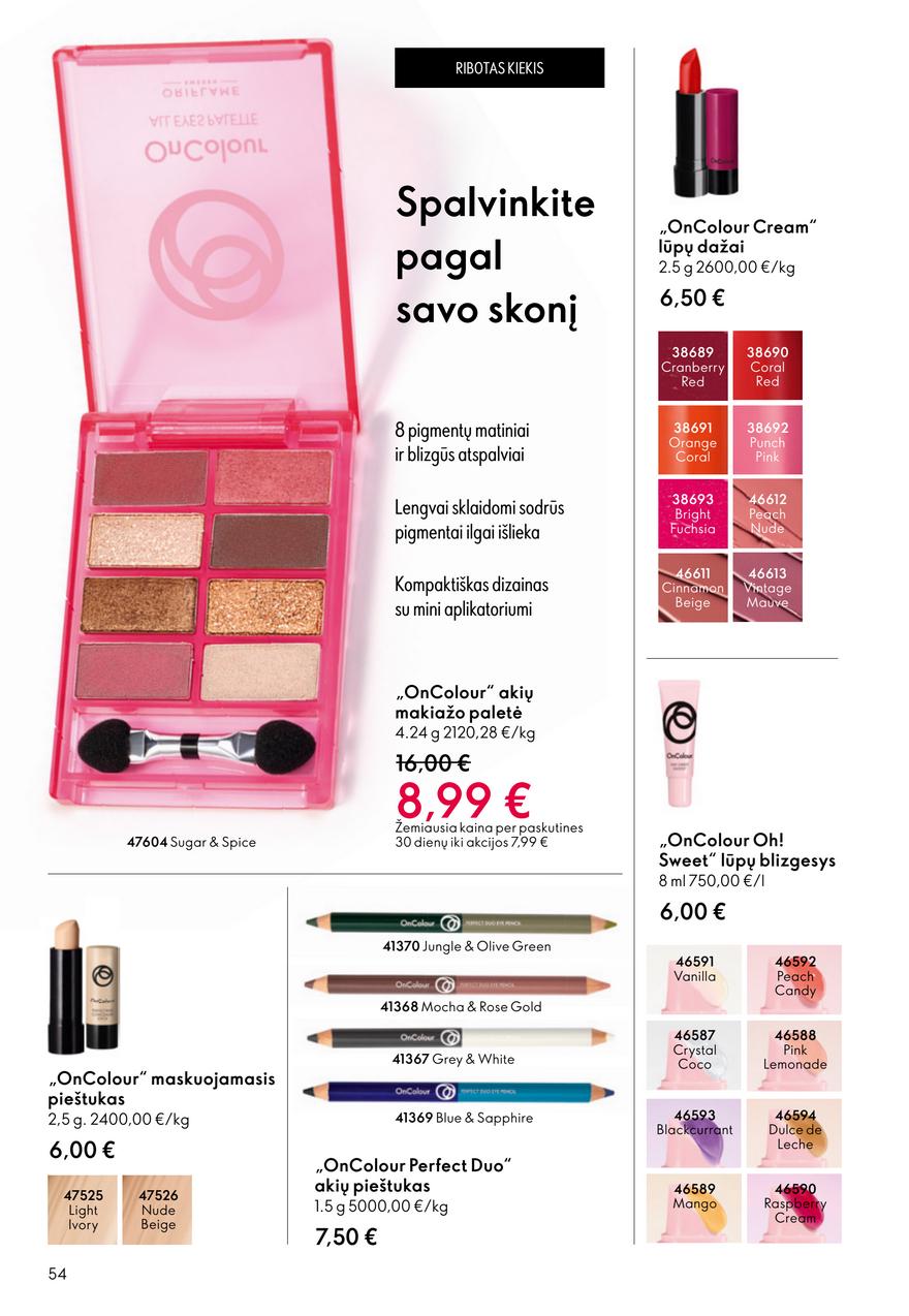 Oriflame katalogas akcijos nuo 
  2026-04-22 iki 
  2026-05-12 | Leidinukas.lt puslapis 54