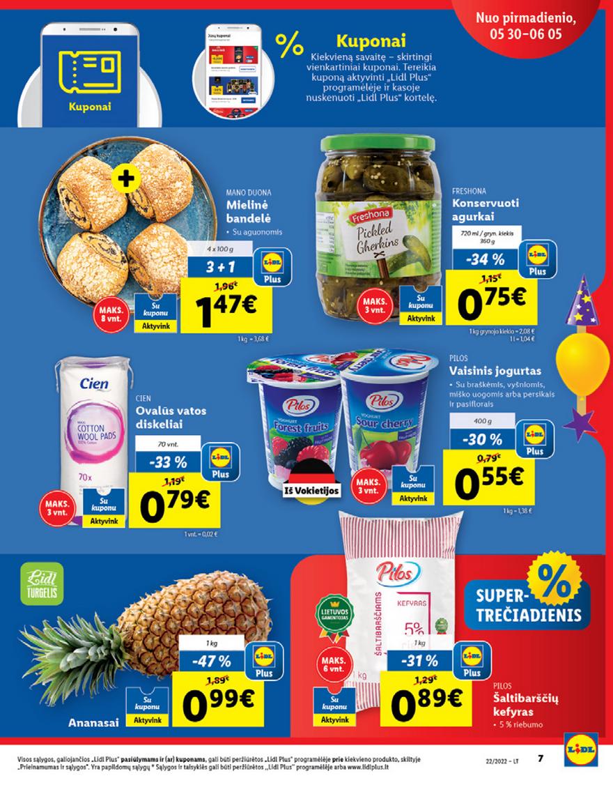 Lidl maisto prekių pasiūlymai akcijos nuo 
  2022-05-30 iki 
  2022-06-05 | Leidinukas.lt puslapis 7