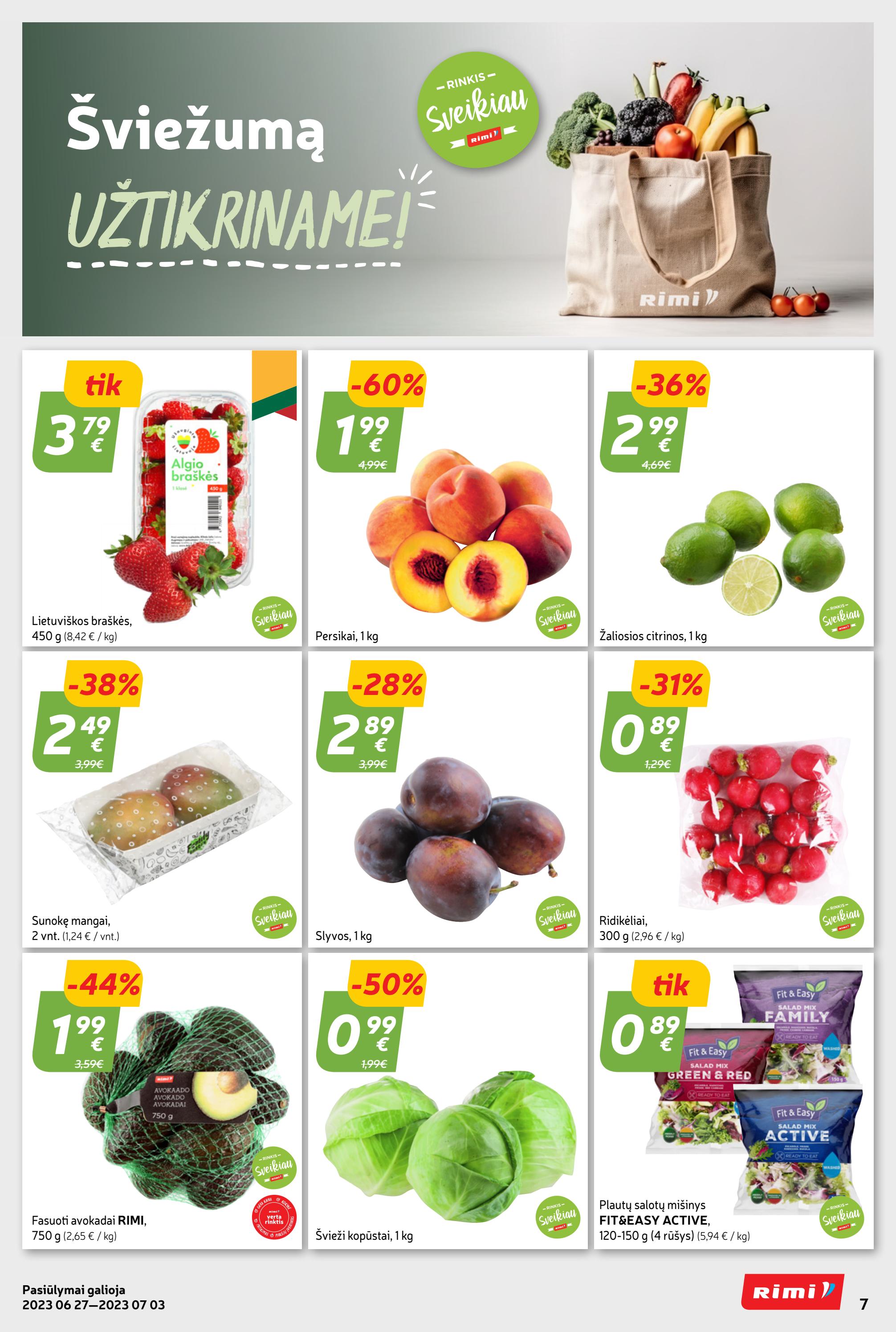 Rimi savaitinis leidinys akcijos nuo 
  2023-06-27 iki 
  2023-07-03 | Leidinukas.lt puslapis 7