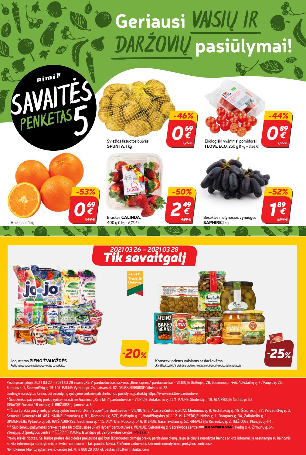 Rimi savaitinis leidinys akcijos nuo 
  2021-03-23 iki 
  2021-03-29 | Leidinukas.lt puslapis 24