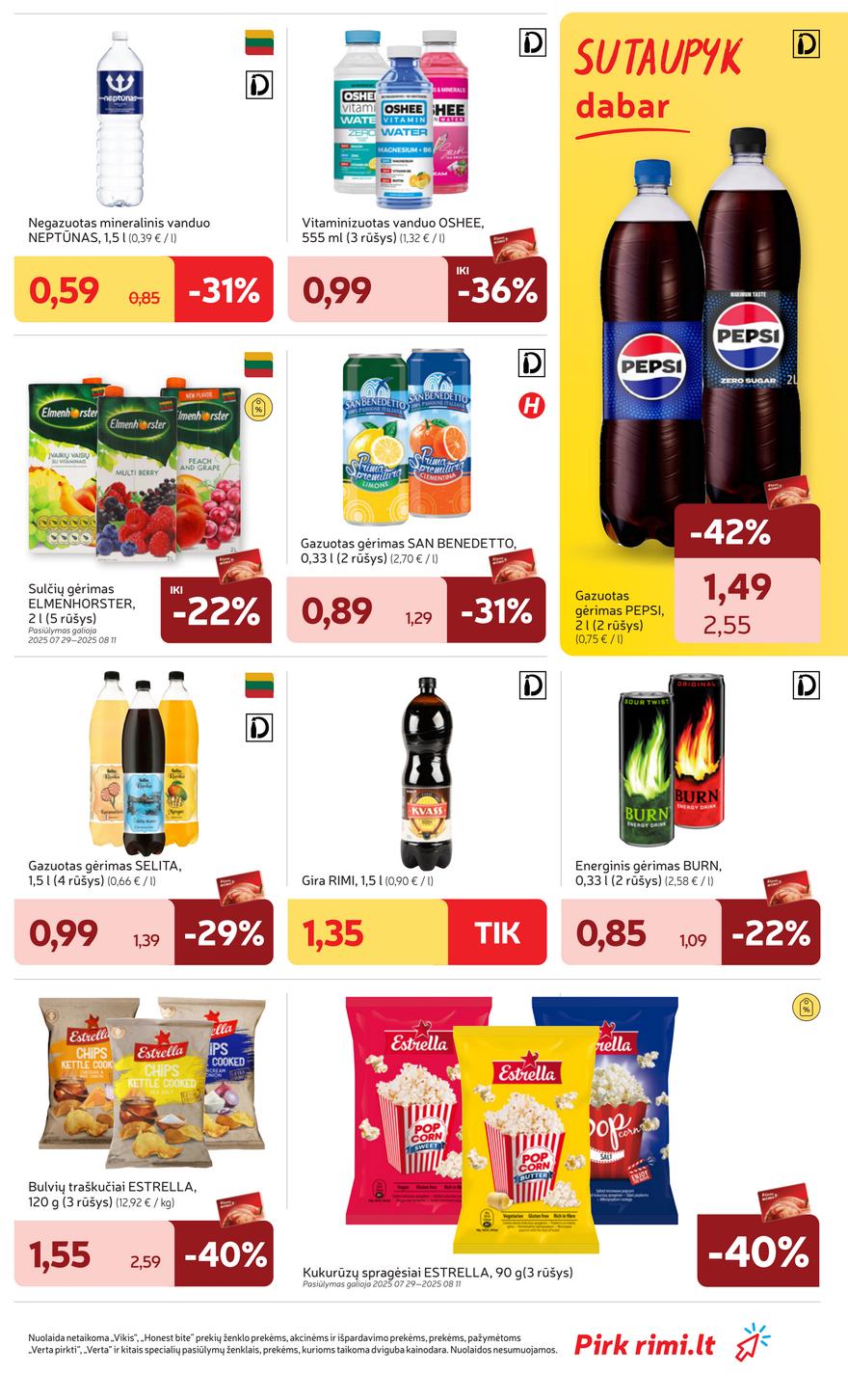 Rimi savaitinis leidinys  akcijos nuo 
  2025-07-29 iki 
  2025-08-04 | Leidinukas.lt puslapis 29