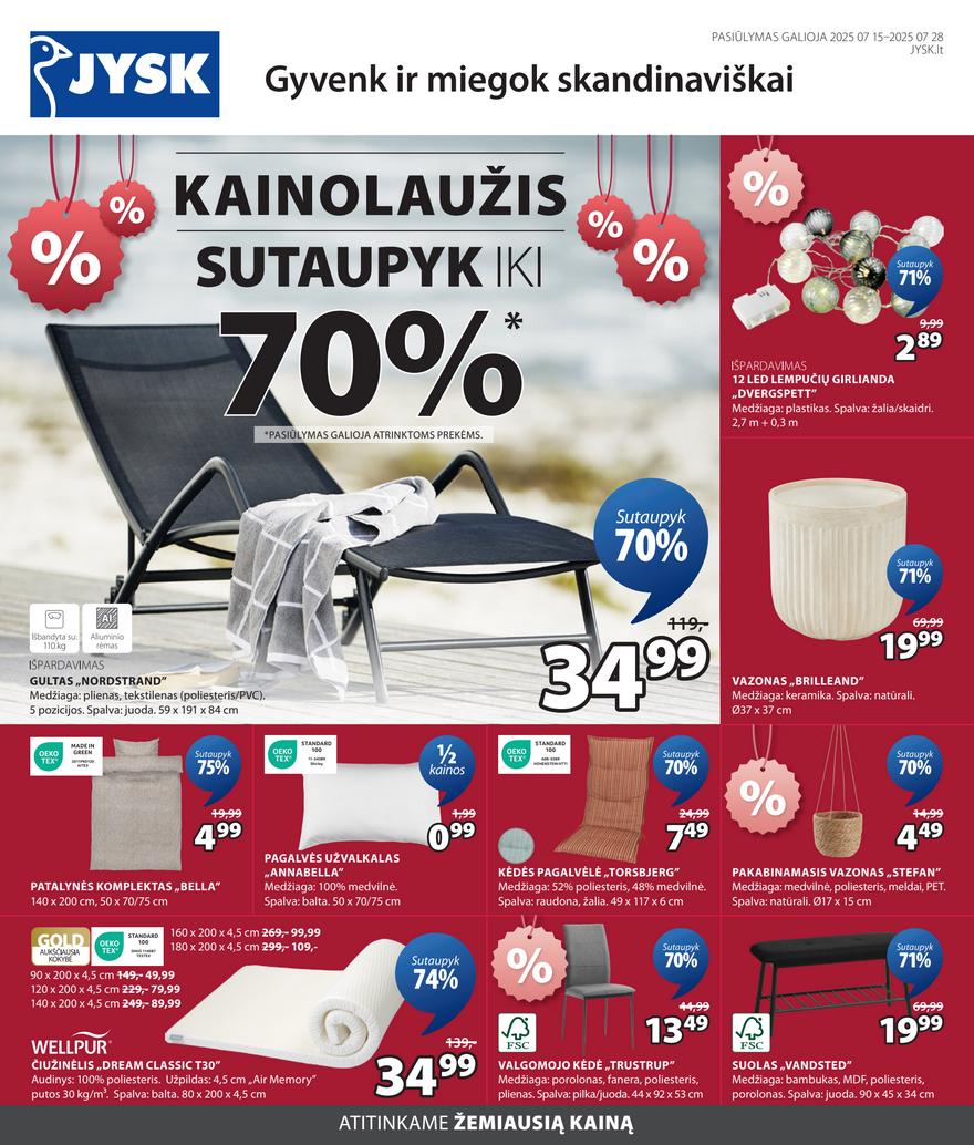 Jysk akcijų leidinys akcijos nuo 
  2025-07-15 iki 
  2025-07-28 | Leidinukas.lt puslapis 1