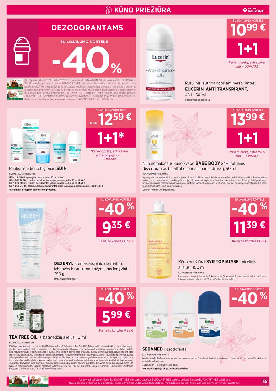 Euro vaistinė leidinys akcijos nuo 
  2023-03-02 iki 
  2023-03-31 | Leidinukas.lt puslapis 35
