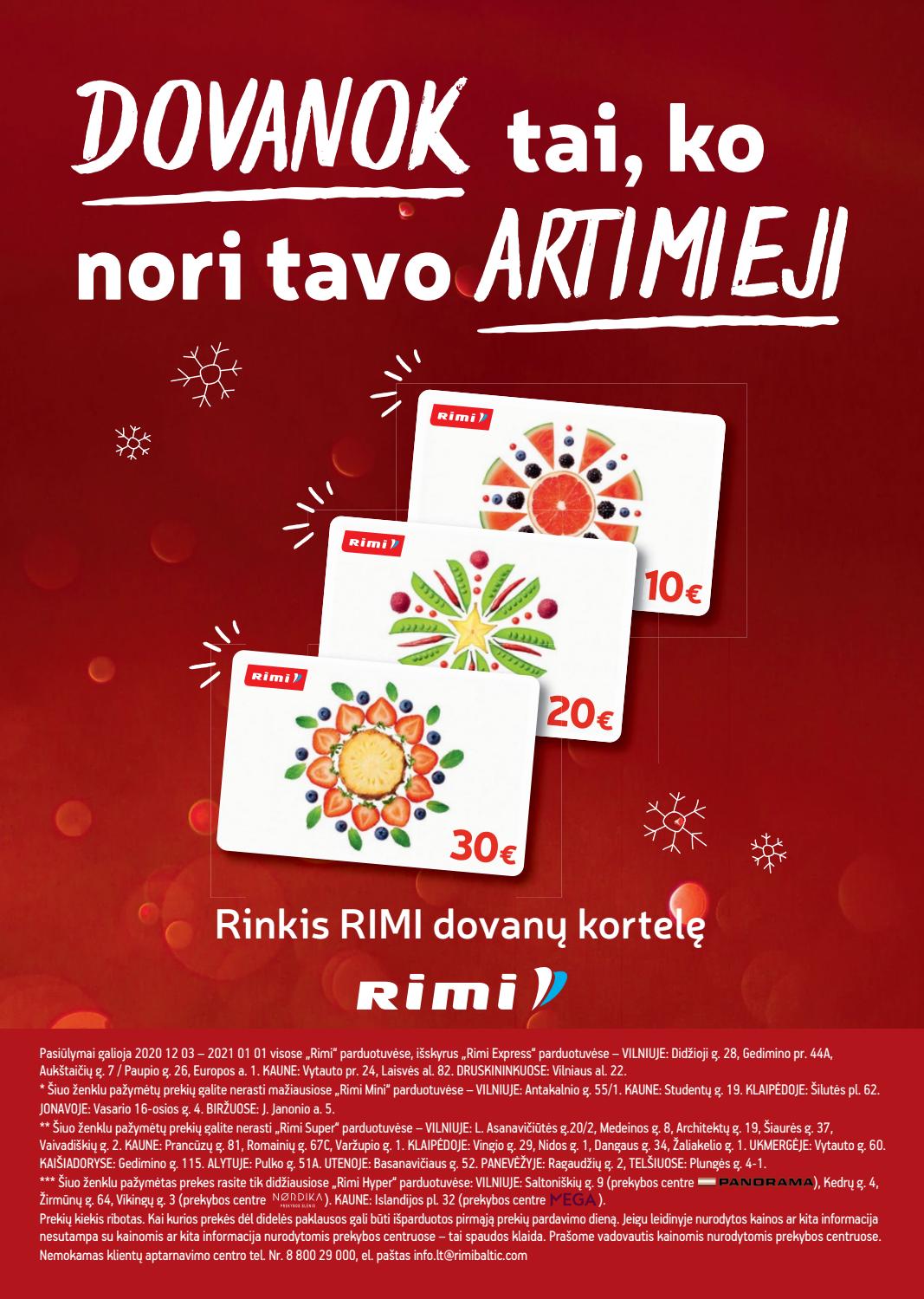 Rimi savaitinis leidinys akcijos nuo 
  2020-12-03 iki 
  2021-01-01 | Leidinukas.lt puslapis 64