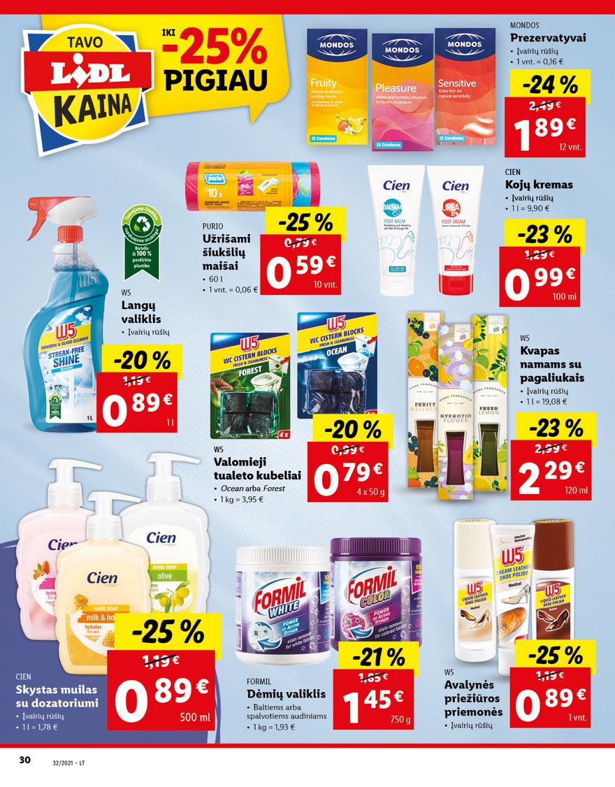Lidl maisto prekių pasiūlymai akcijos nuo 
  2021-08-09 iki 
  2021-08-15 | Leidinukas.lt puslapis 30