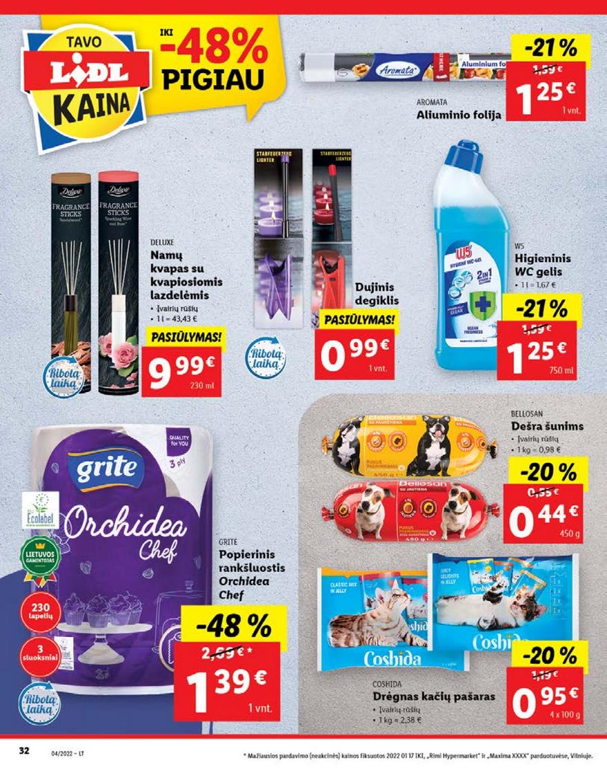 Lidl pasiūlymai akcijos nuo 
  2022-01-24 iki 
  2022-01-30 | Leidinukas.lt puslapis 32