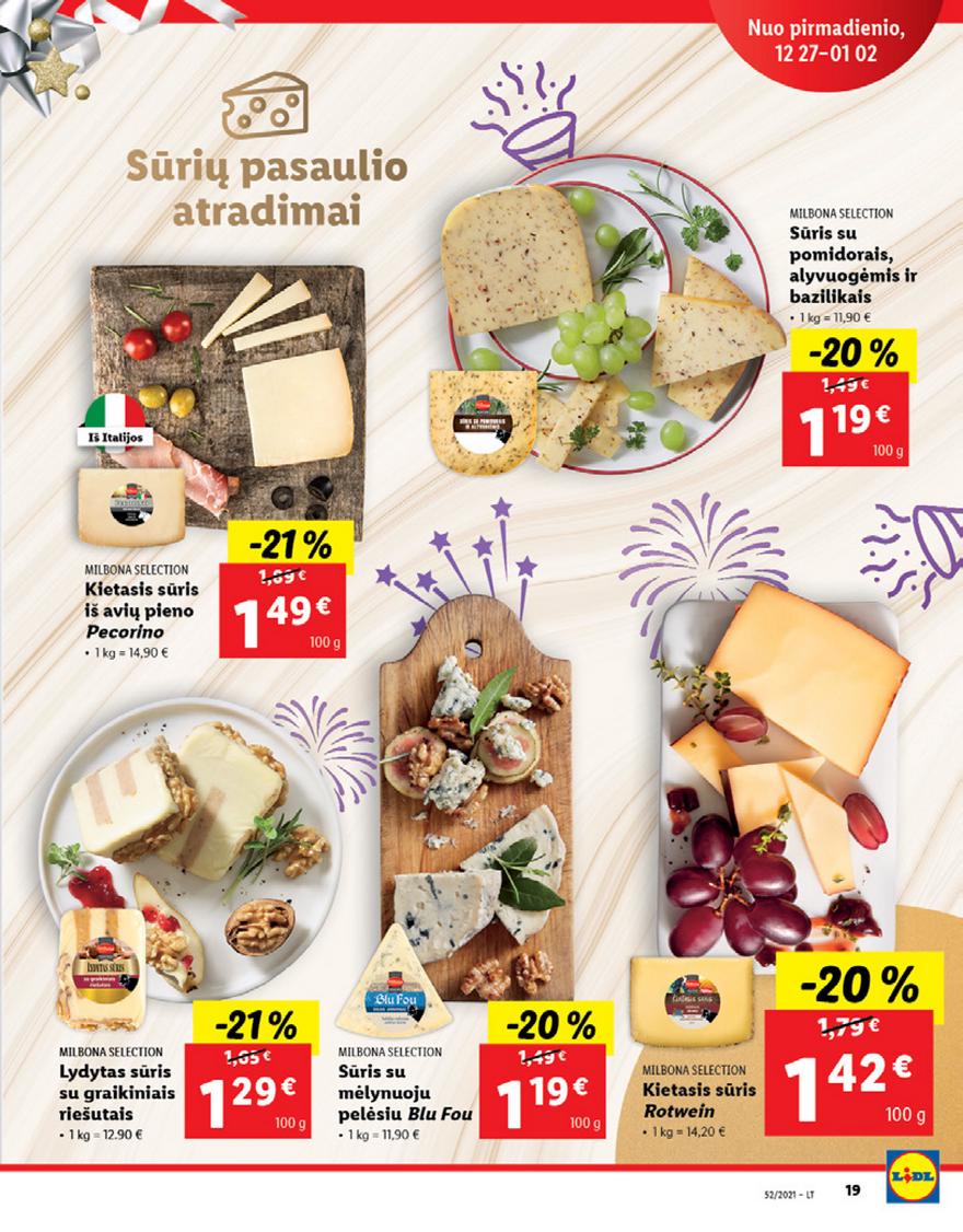 Lidl maisto prekių pasiūlymai akcijos nuo 
  2021-12-27 iki 
  2022-01-02 | Leidinukas.lt puslapis 19