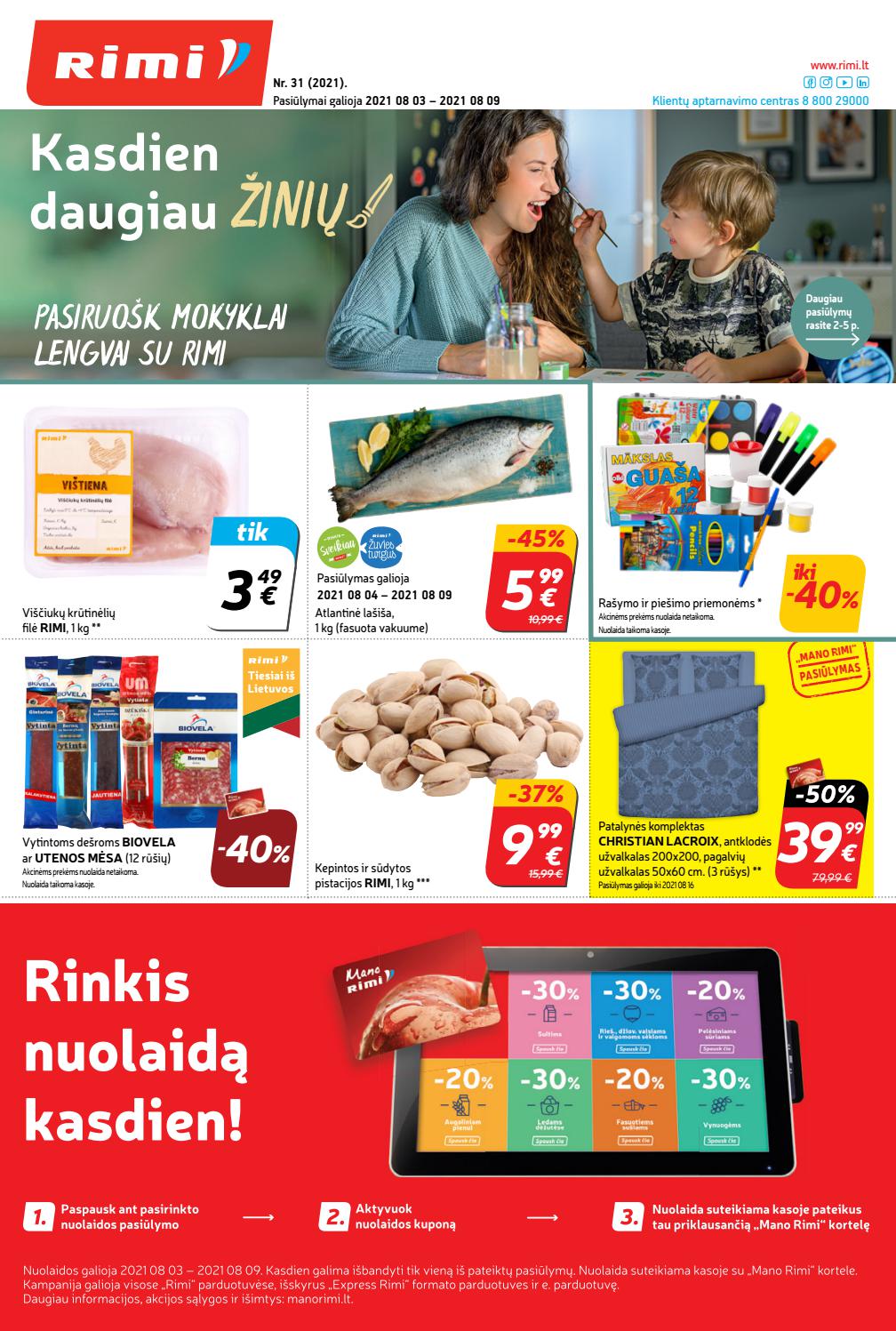 Rimi savaitinis leidinys akcijos nuo 
  2021-08-03 iki 
  2021-08-09 | Leidinukas.lt puslapis 1
