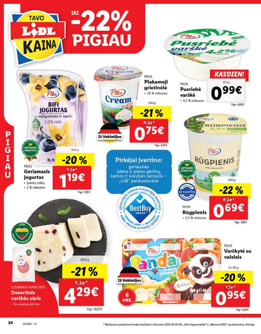 Lidl pasiūlymai akcijos nuo 
  2022-06-13 iki 
  2022-06-19 | Leidinukas.lt puslapis 24