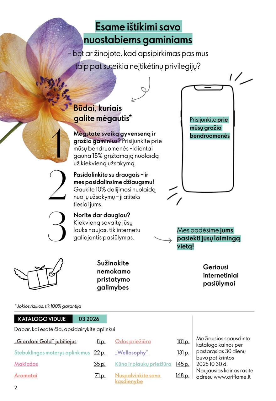 Oriflame katalogas akcijos nuo 
  2026-02-18 iki 
  2026-03-10 | Leidinukas.lt puslapis 2