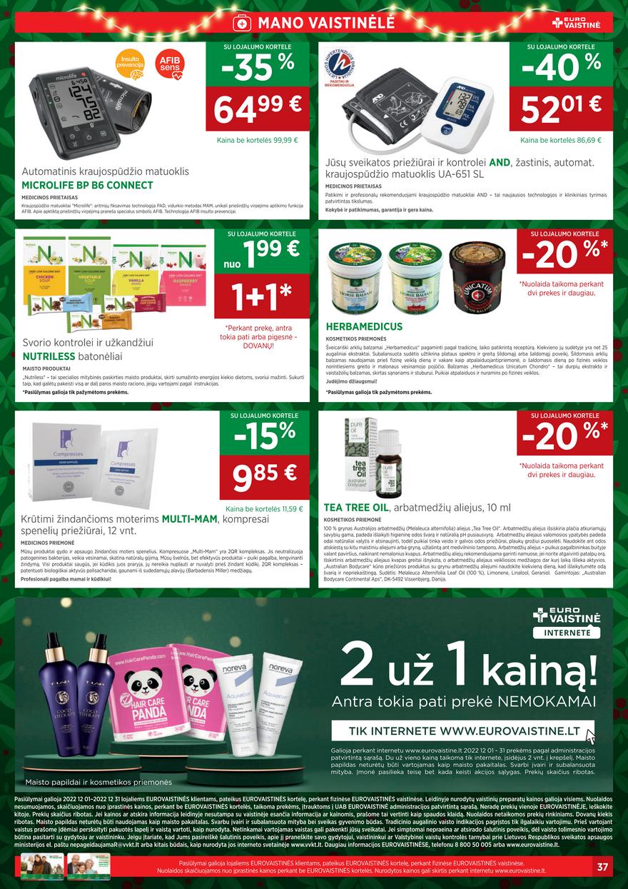 Euro vaistinė leidinys akcijos nuo 
  2022-12-01 iki 
  2022-12-31 | Leidinukas.lt puslapis 37