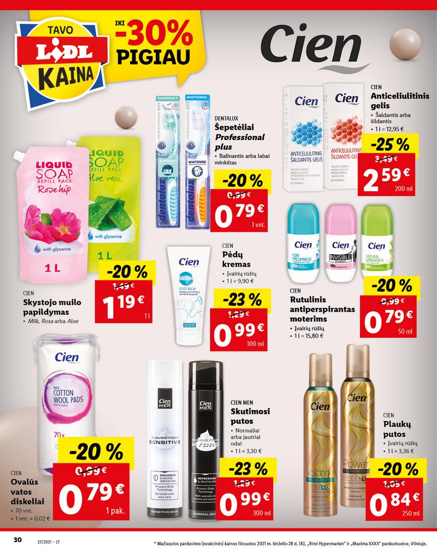 Lidl maisto prekių pasiūlymai akcijos nuo 
  2021-07-05 iki 
  2021-07-11 | Leidinukas.lt puslapis 30