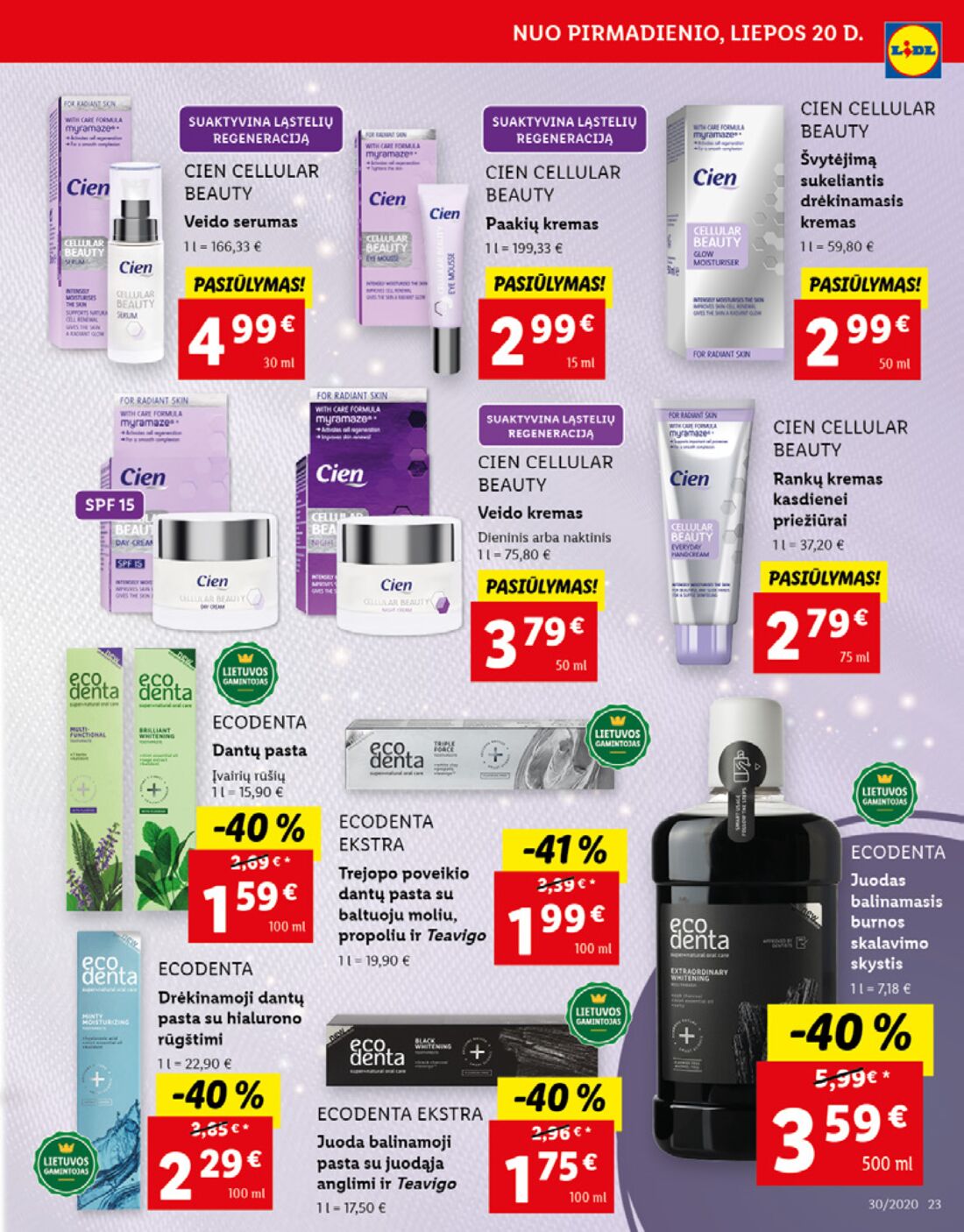 Lidl savaitinis leidinys akcijos nuo 
  2020-07-20 iki 
  2020-07-26 | Leidinukas.lt puslapis 23