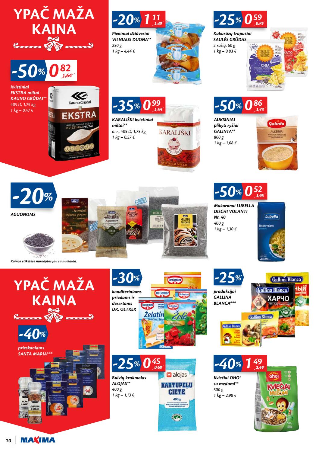 Maxima kaininis leidinys akcijos nuo 
  2019-12-10 iki 
  2019-12-16 | Leidinukas.lt puslapis 10