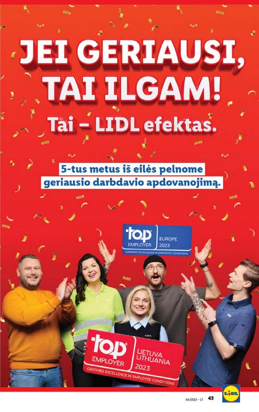 Lidl pasiūlymai akcijos nuo 
  2023-01-23 iki 
  2023-01-29 | Leidinukas.lt puslapis 43