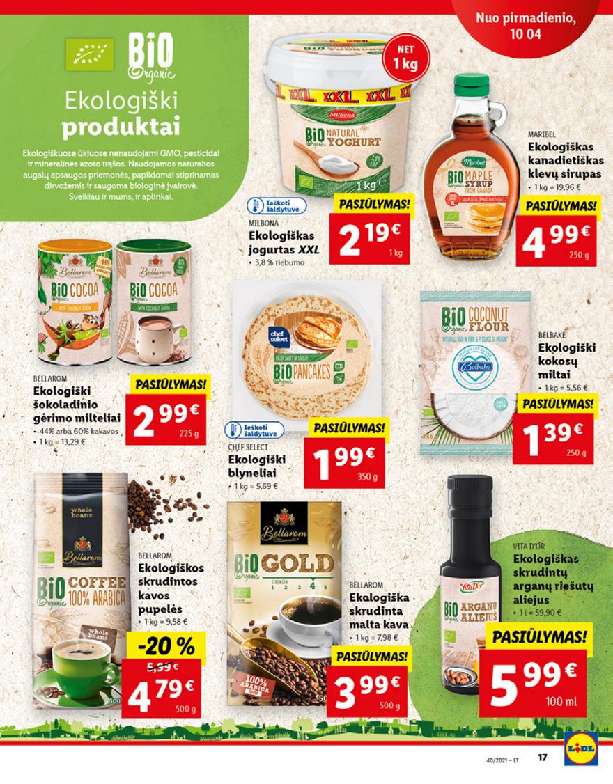 Lidl maisto prekių pasiūlymai akcijos nuo 
  2021-10-04 iki 
  2021-10-10 | Leidinukas.lt puslapis 17