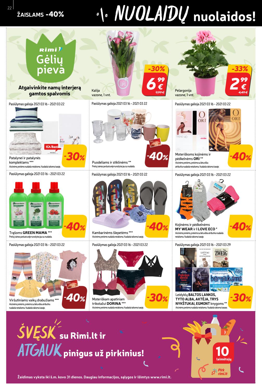 Rimi savaitinis leidinys akcijos nuo 
  2021-03-16 iki 
  2021-03-22 | Leidinukas.lt puslapis 22