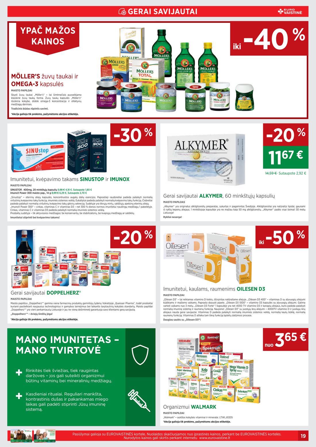 Euro vaistinė leidinys. akcijos nuo 
  2021-04-01 iki 
  2021-04-30 | Leidinukas.lt puslapis 19