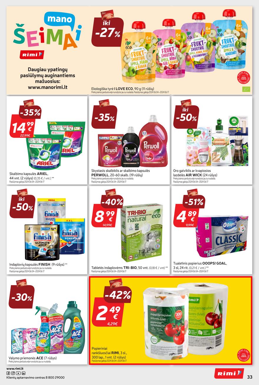Rimi savaitinis leidinys akcijos nuo 
  2024-06-04 iki 
  2024-06-10 | Leidinukas.lt puslapis 33