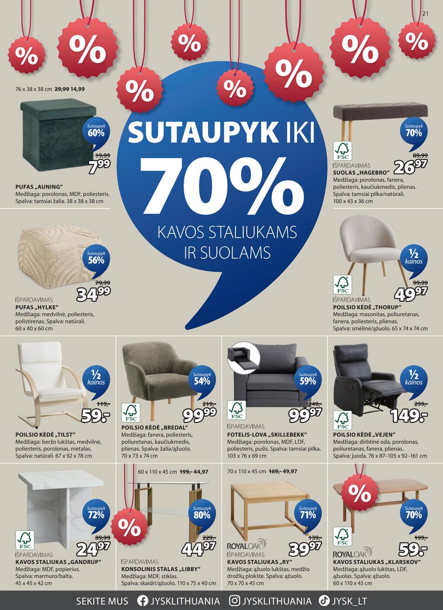Jysk leidinys akcijos nuo 
  2026-01-06 iki 
  2026-01-19 | Leidinukas.lt puslapis 21