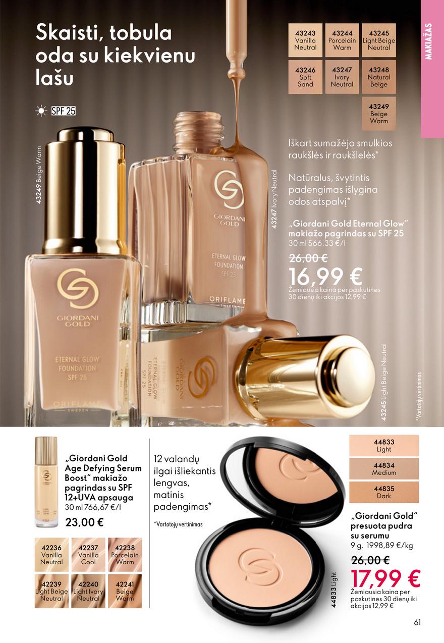 Oriflame katalogas akcijos nuo 
  2025-12-10 iki 
  2025-12-30 | Leidinukas.lt puslapis 61