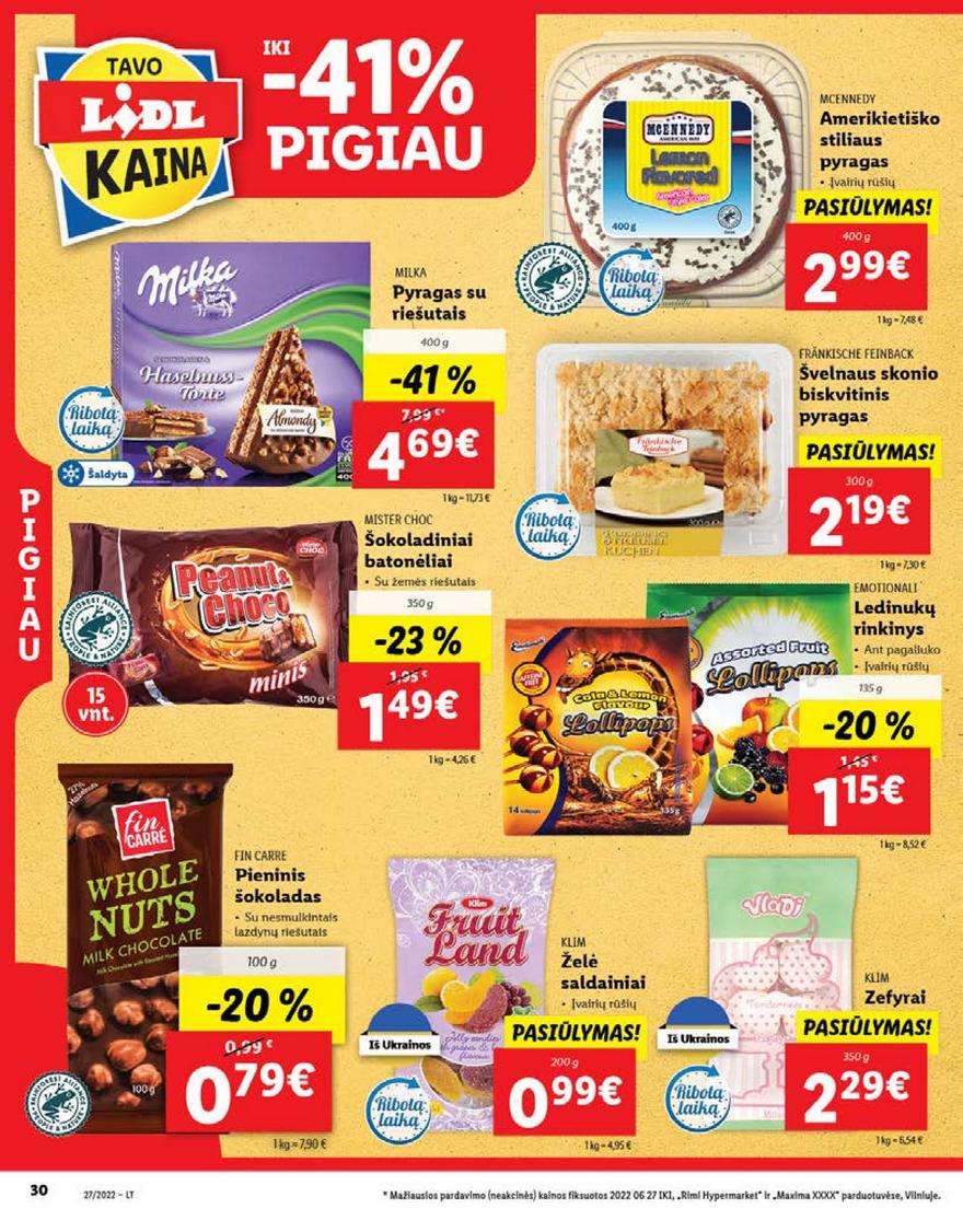 Lidl maisto prekių pasiūlymai akcijos nuo 
  2022-07-04 iki 
  2022-07-10 | Leidinukas.lt puslapis 30