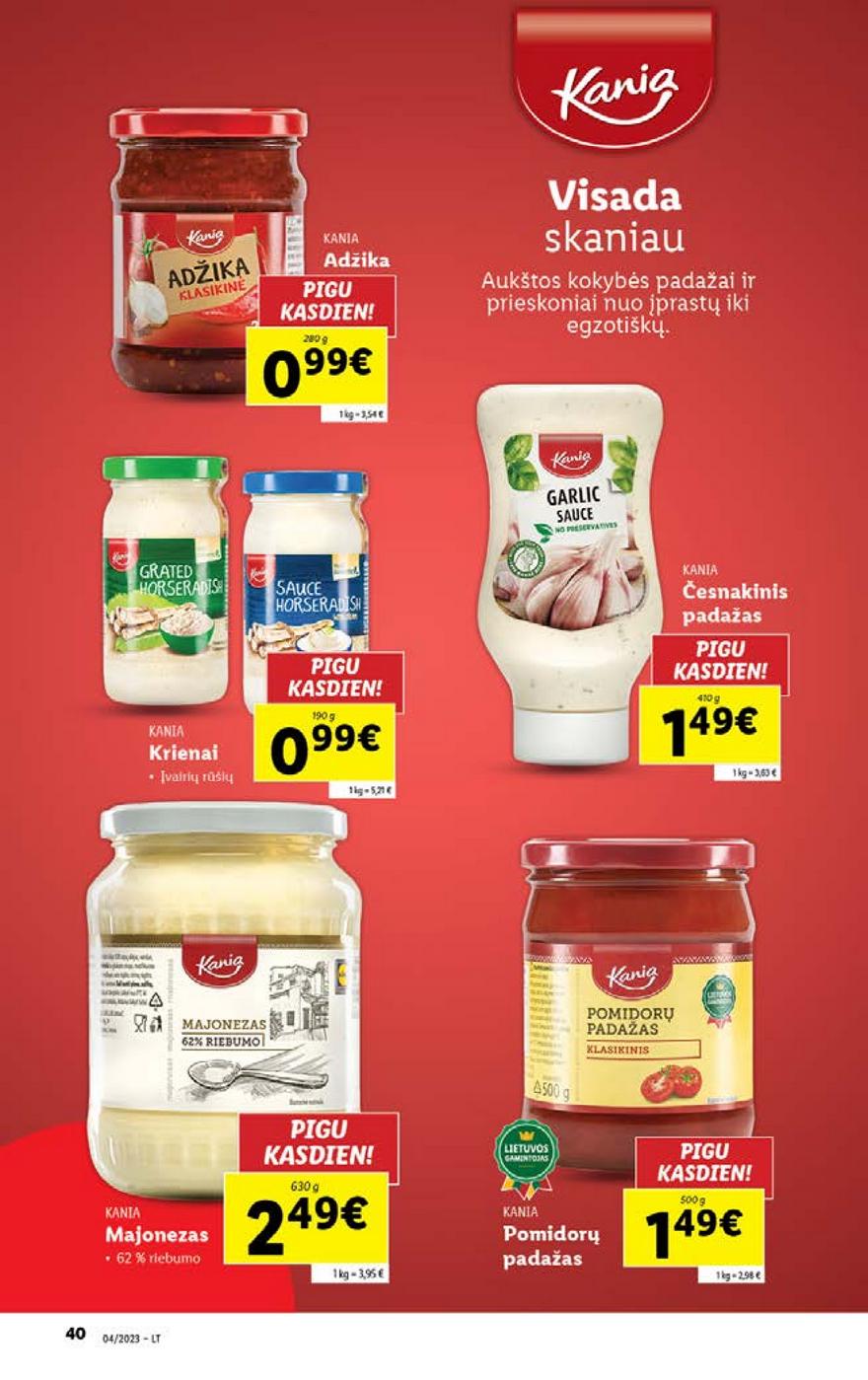 Lidl pasiūlymai akcijos nuo 
  2023-01-23 iki 
  2023-01-29 | Leidinukas.lt puslapis 40