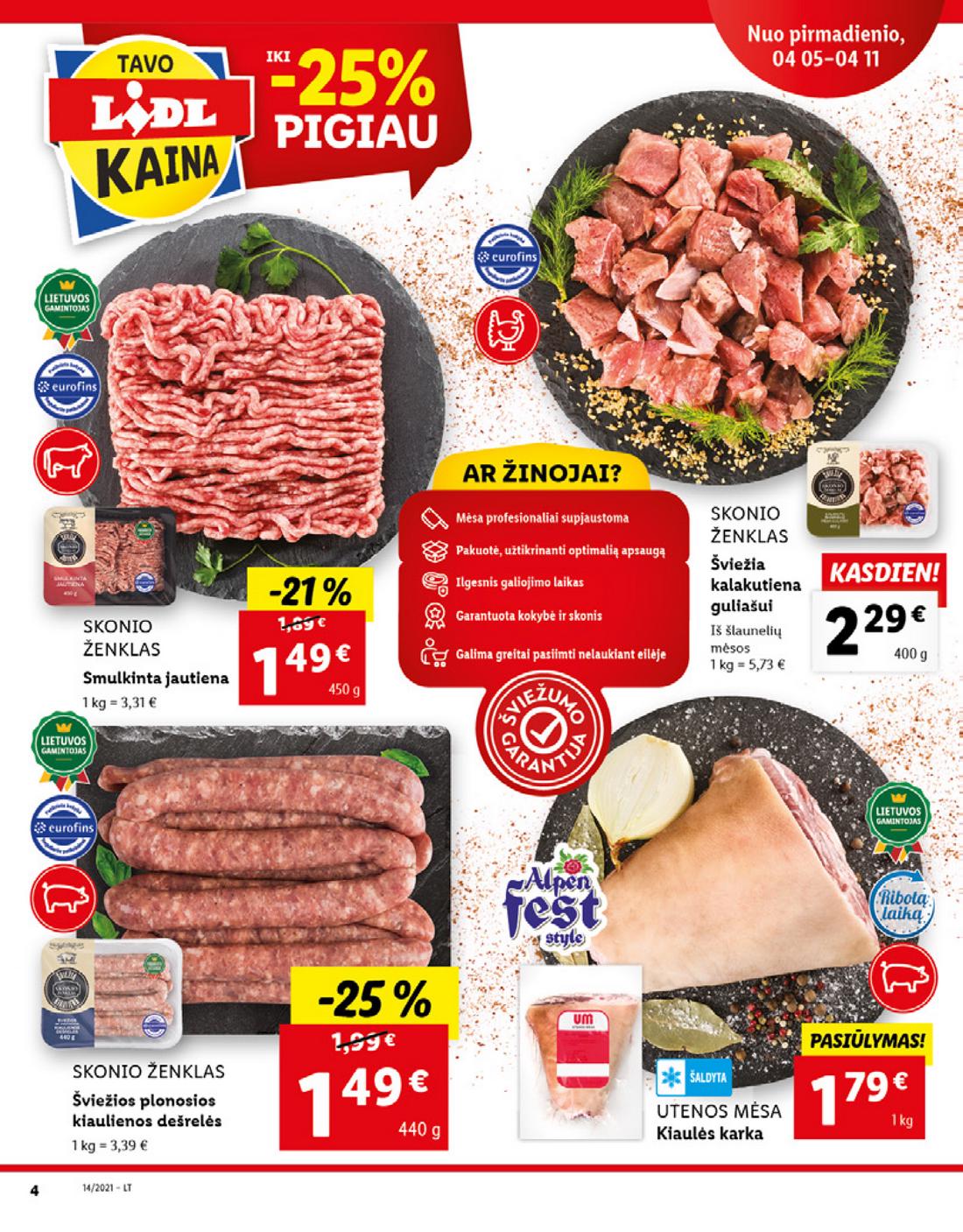 Lidl maisto prekių pasiūlymai akcijos nuo 
  2021-04-05 iki 
  2021-04-11 | Leidinukas.lt puslapis 4