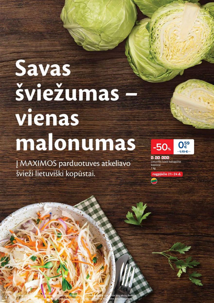 Maxima leidinukas akcijos nuo 
  2025-08-19 iki 
  2025-08-25 | Leidinukas.lt puslapis 8