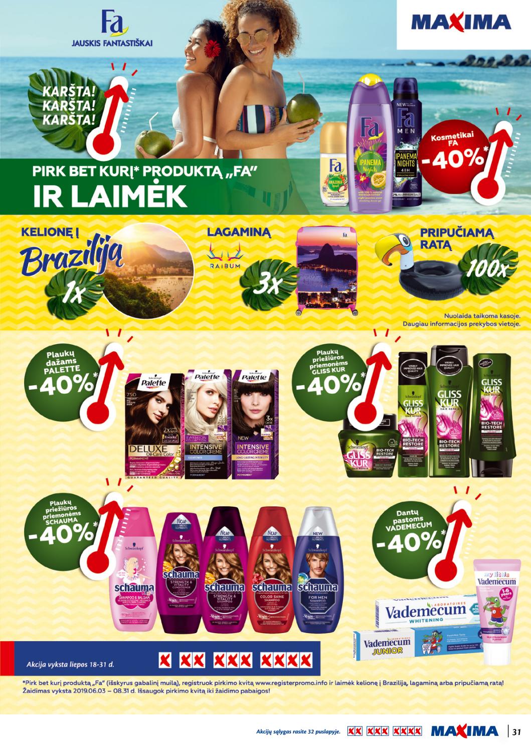Maxima kaininis leidinys akcijos nuo 
  2019-07-19 iki 
  2019-07-31 | Leidinukas.lt puslapis 31