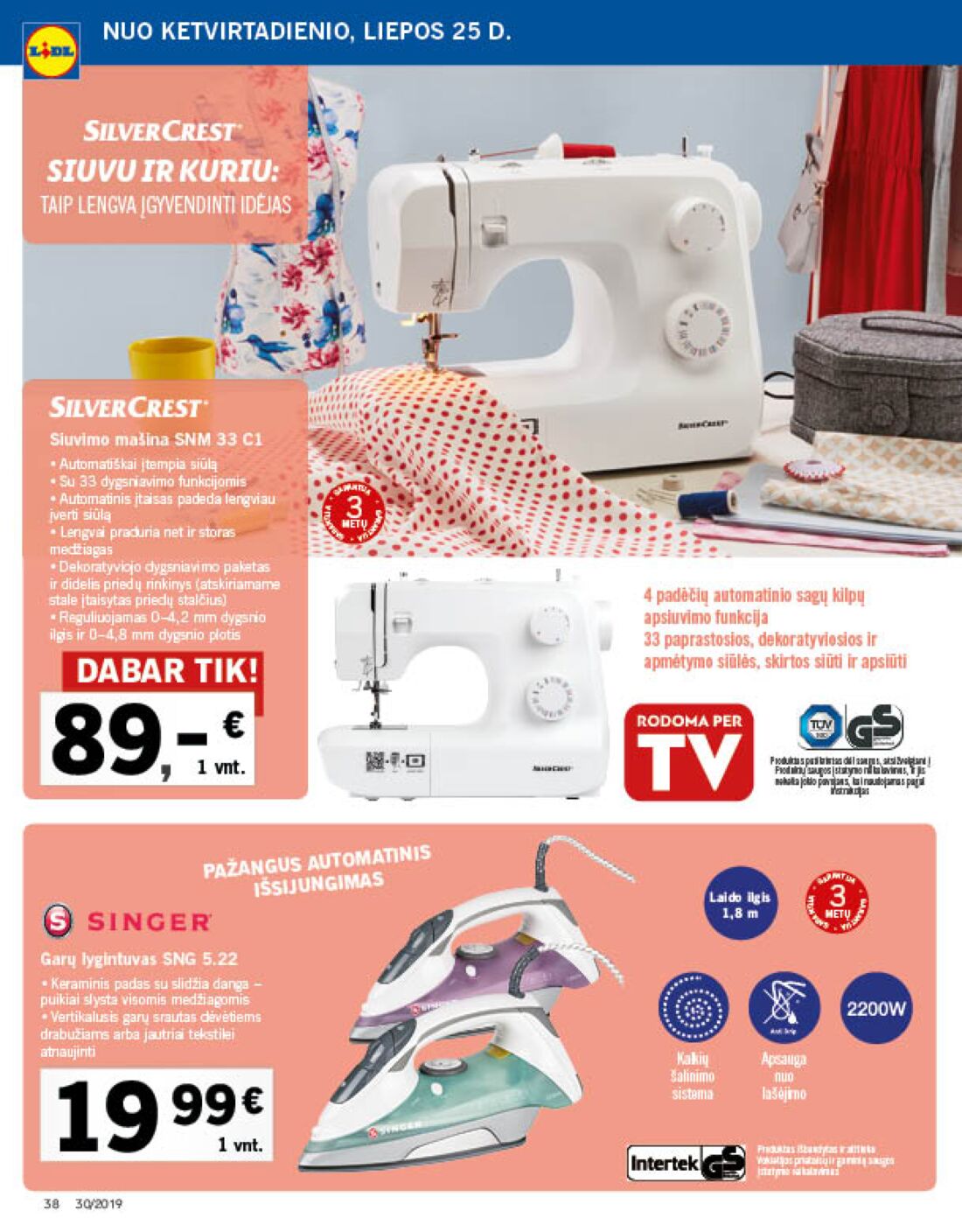 Lidl savaitinis leidinys akcijos nuo 
  2019-07-22 iki 
  2019-07-28 | Leidinukas.lt puslapis 38
