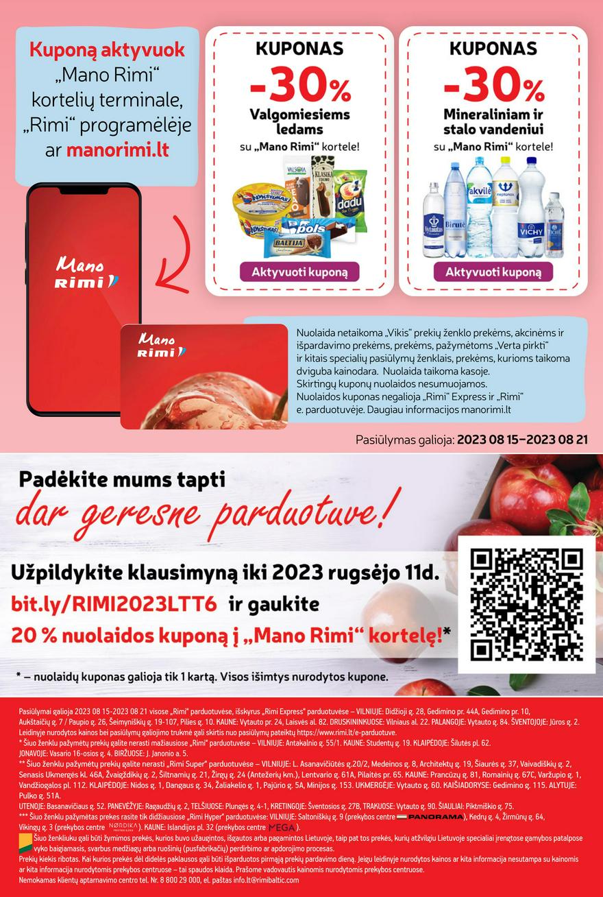 Rimi savaitinis leidinys akcijos nuo 
  2023-08-15 iki 
  2023-08-21 | Leidinukas.lt puslapis 31